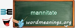 WordMeaning blackboard for mannitate